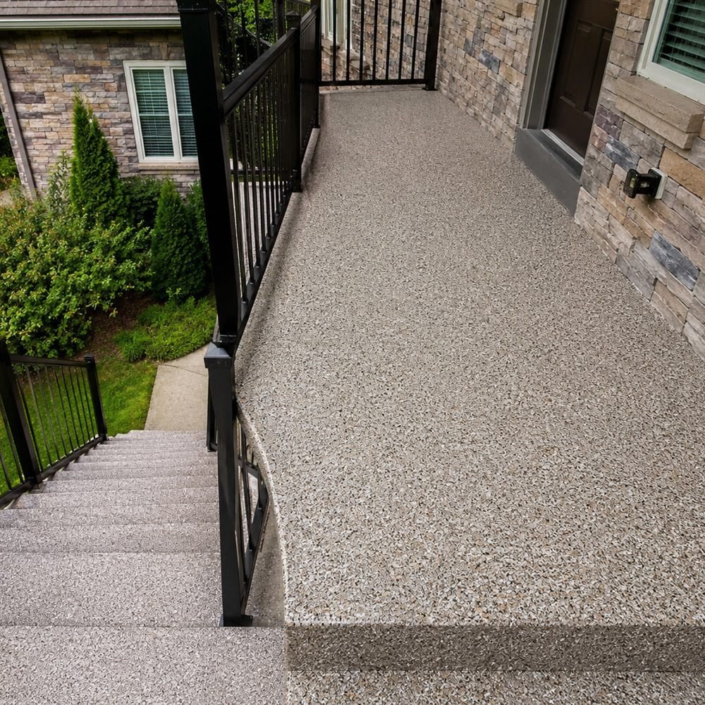 Plancher époxy Balcon extérieur à Sainte-Thérèse